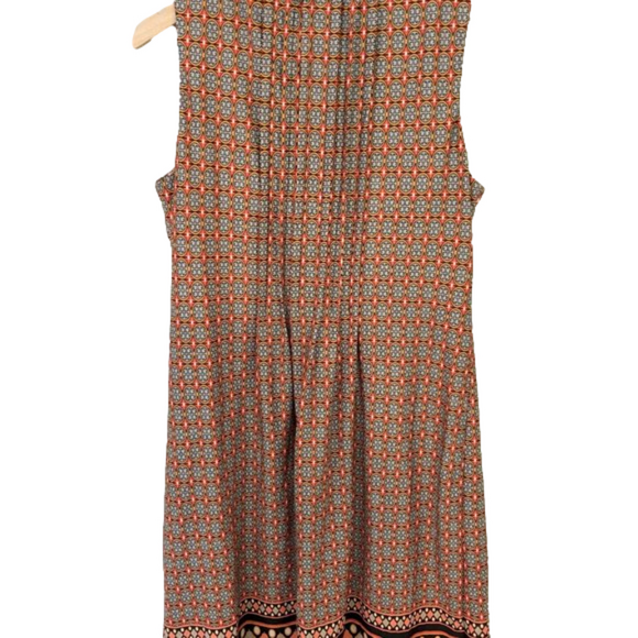 Perceptions Dress, Sleeveless bold geometric pattern, w/ Darts & Pleats, size MD - Picture 4 of 5